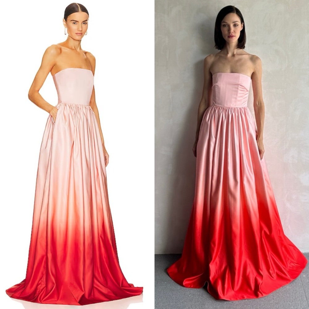 Sau Lee Teigen Gown in Blush Red Ombre size US 6 NEW! New with tags! - Picture 3 of 13